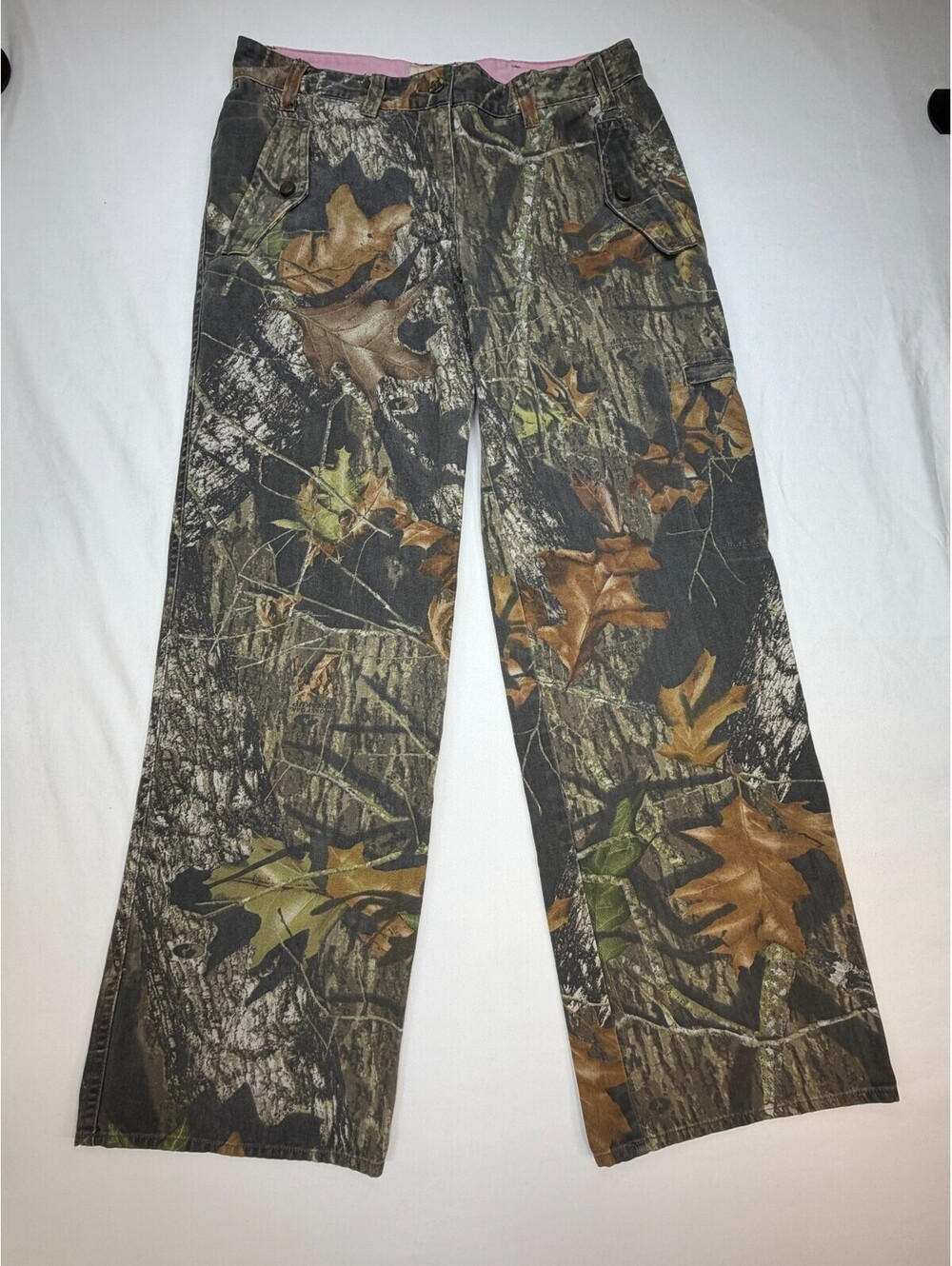 Mossy Oak Women's Cargo Pants Straight Flat Front Camouflage Size 8 Green - Picture 1 of 14